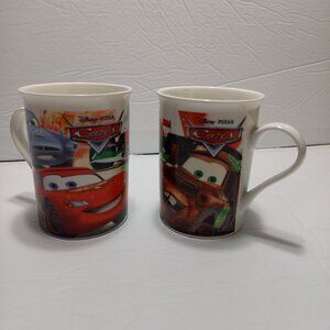 2 Childrens Porcelain Mugs Disney Pixar